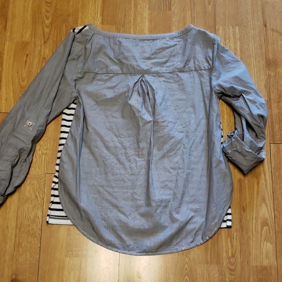 ANTHRO Postmark mixed media top sz XS - Picture 5 of 5